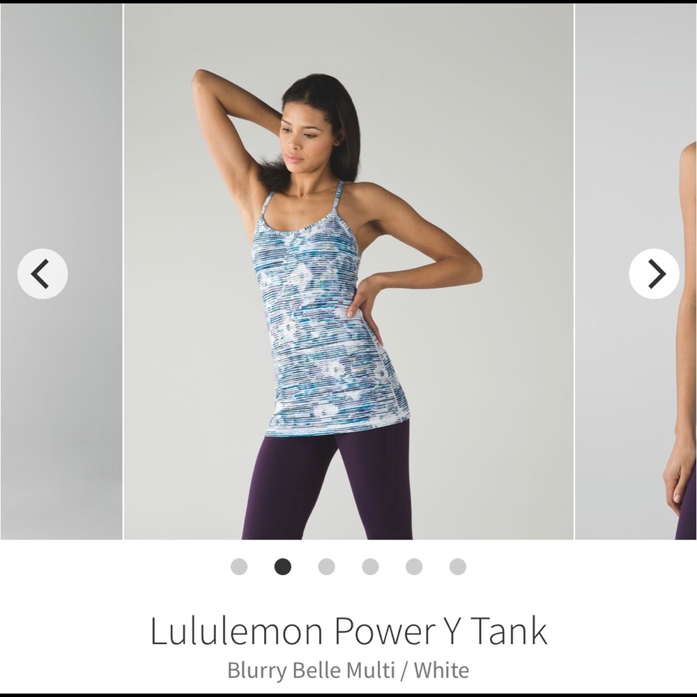 Lululemon Blurry Belle Power Y Tank 4 EUC